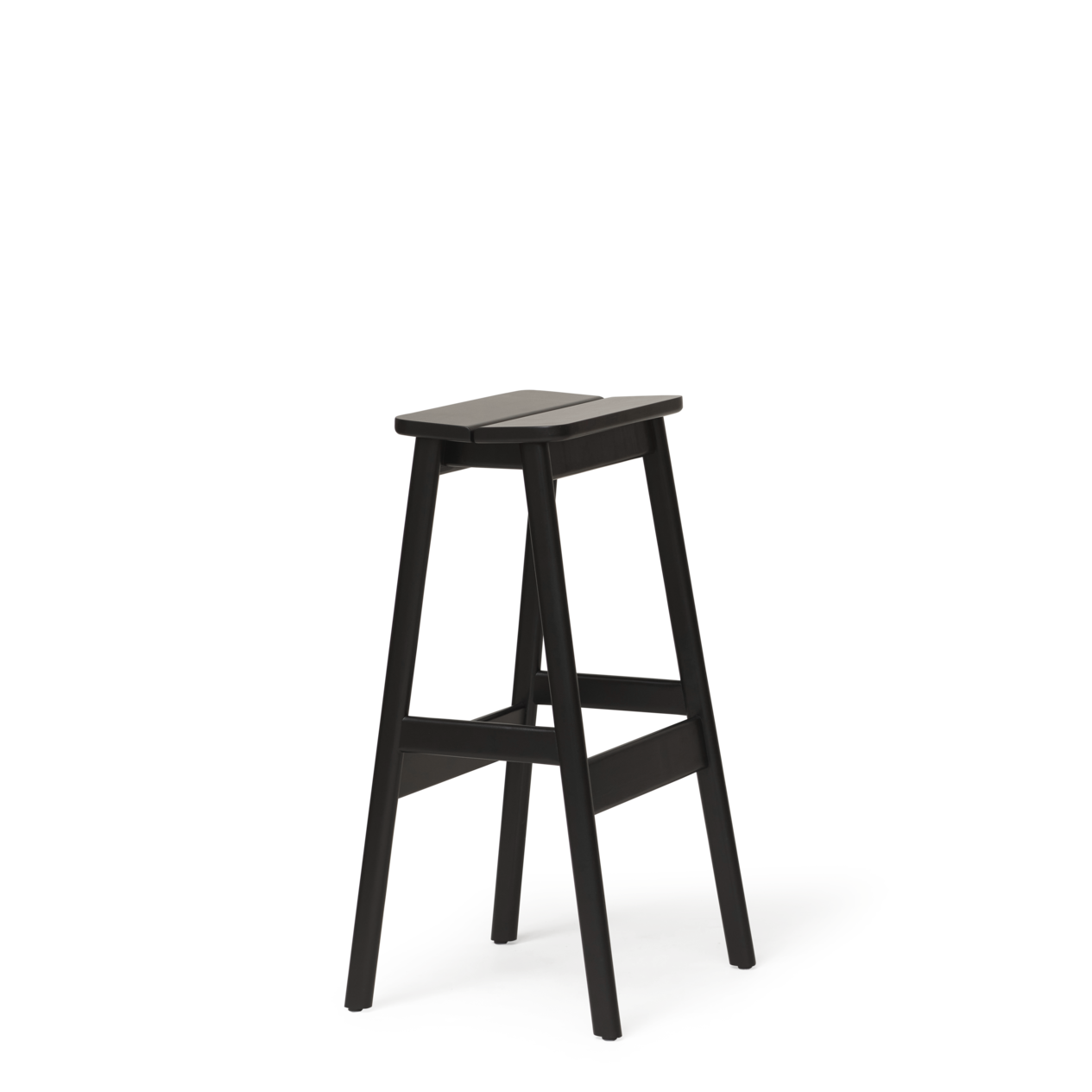 dřevěná barová stolička černá