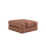Futonové křeslo Cube, clay brown